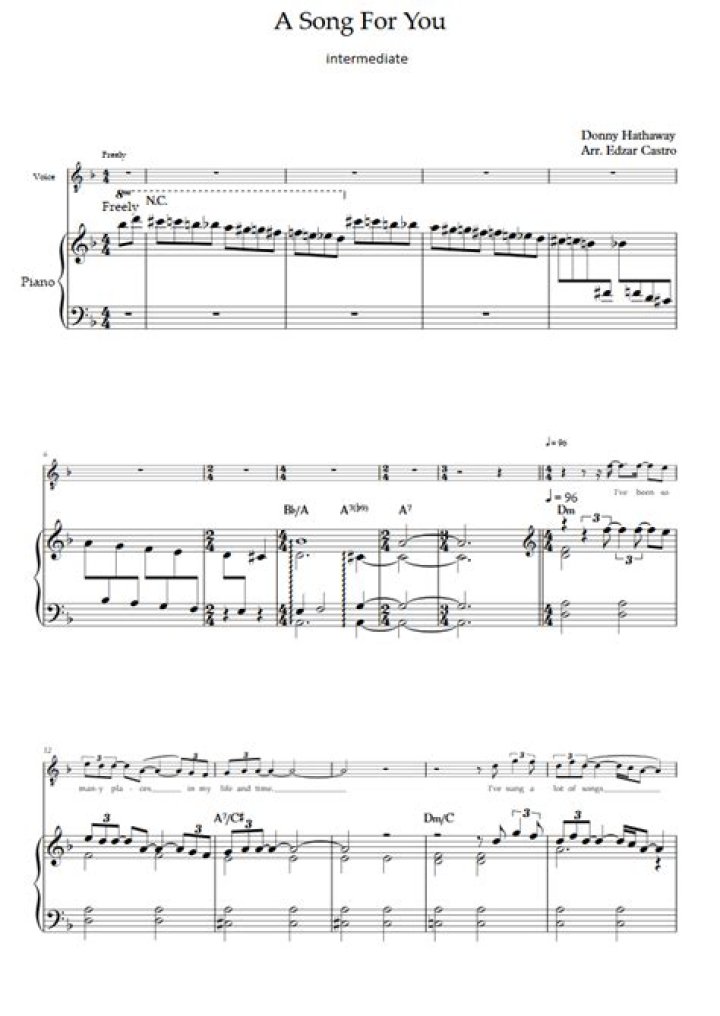 Download Free Donny Hathaway Piano Sheet Music – Sheet Music PDF