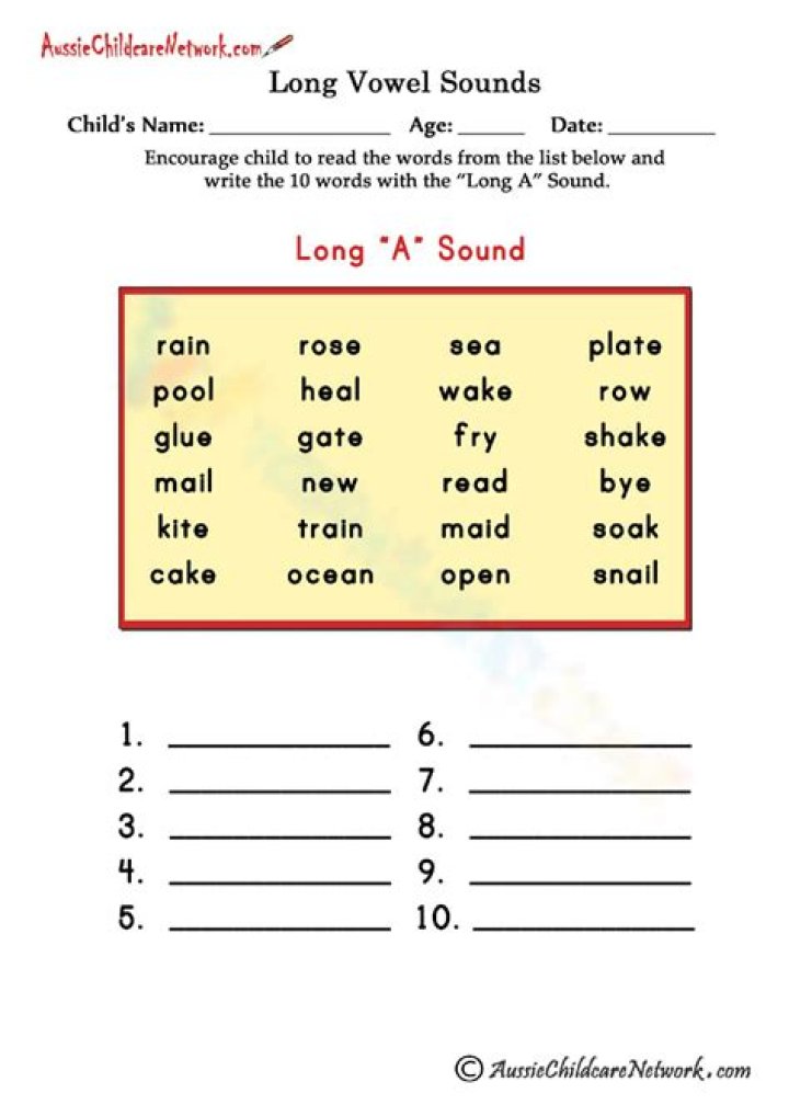 Printable Sound Words Worksheet PDF for Kids
