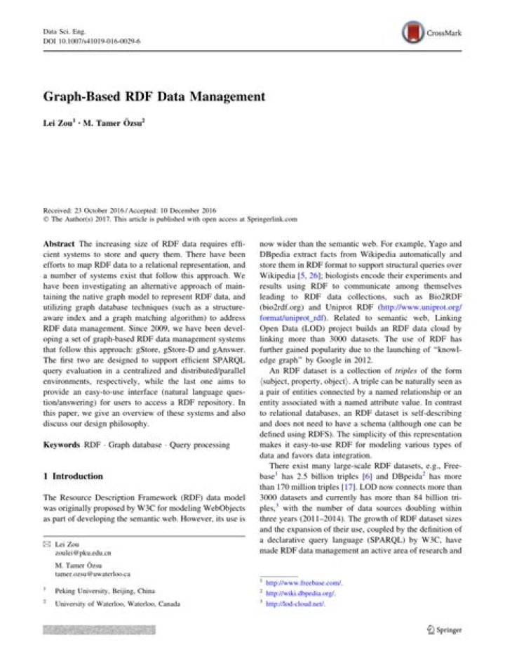 A Study of RDB-Based RDF Data Management Techniques PDF