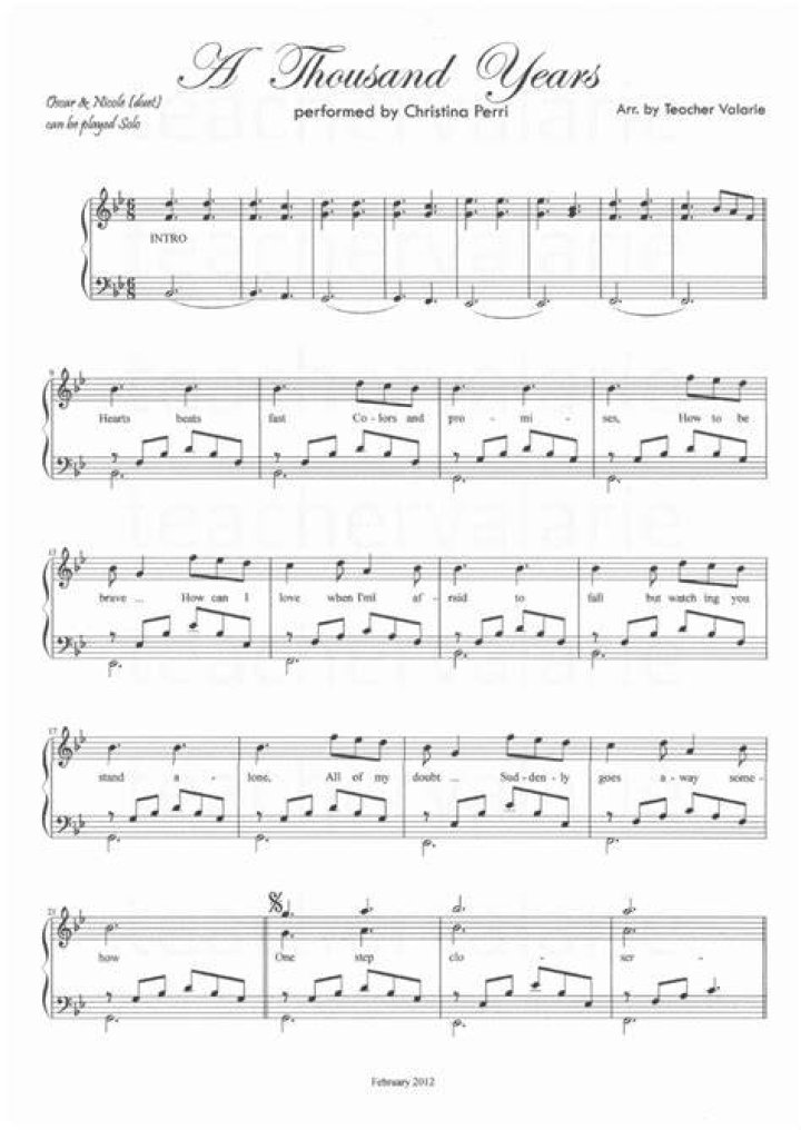 Download a Thousand Years Violin Sheet PDF – Classic Masterpiece Collection