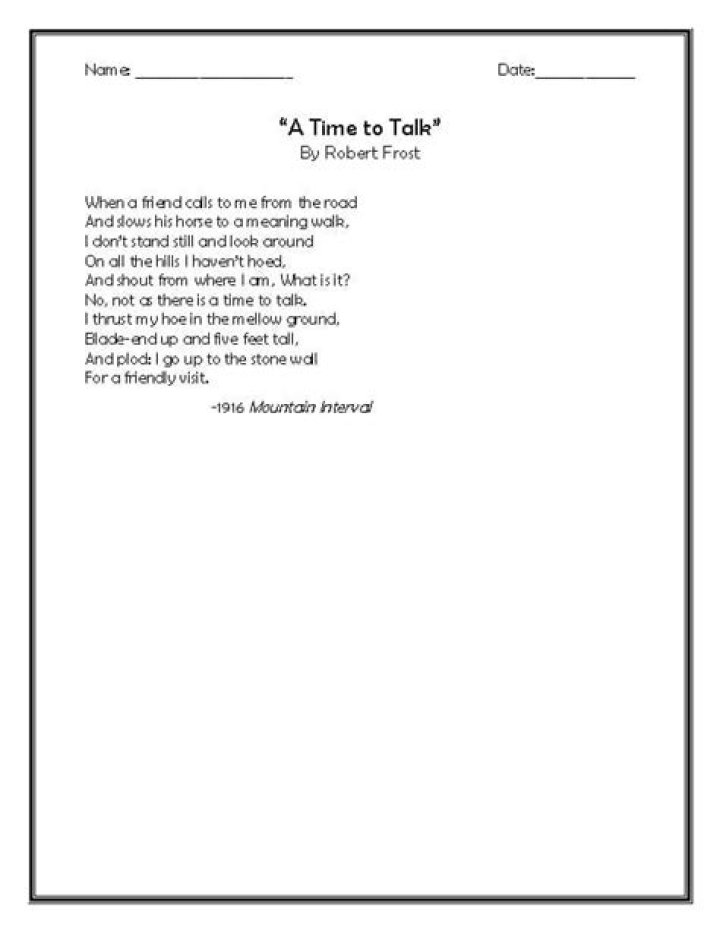 Time to Talk: Poem Questions & Answers PDF Guide