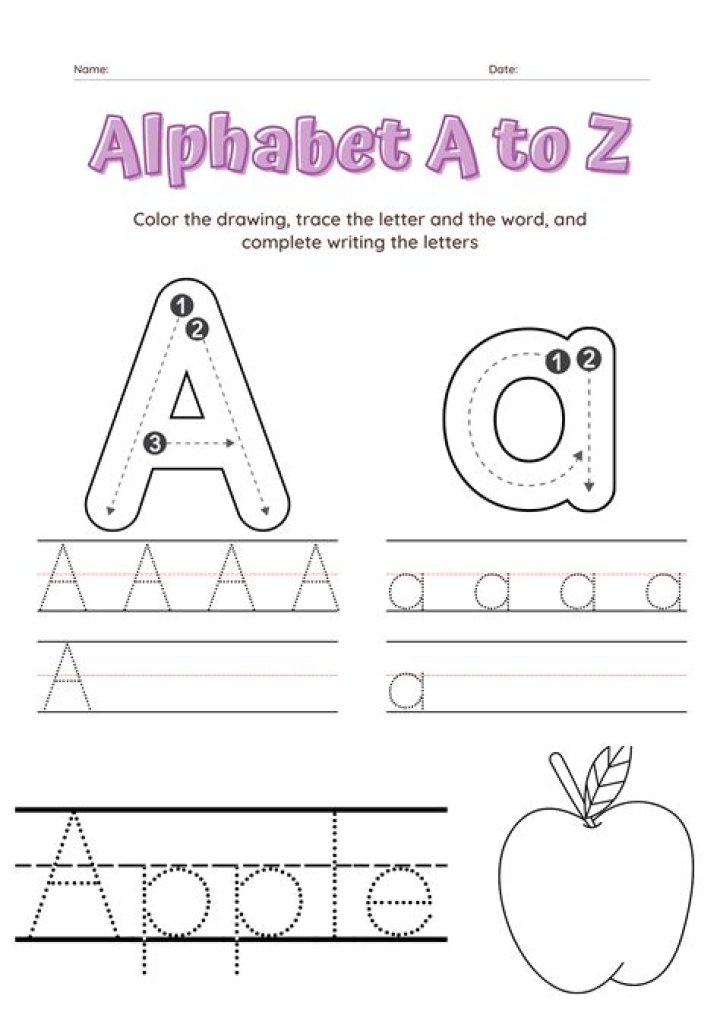 Free A to Z Alphabet Worksheets PDF for Adults – Practice Reading & Literacy
