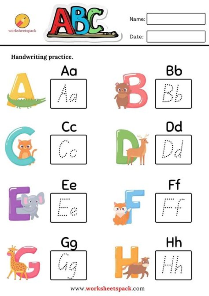 Free A to Z Alphabet Writing Practice Worksheets PDF – Instant Printable