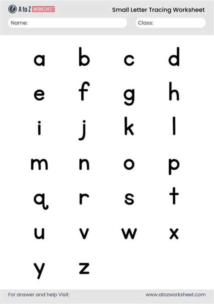 Free A to Z Capital and Small Letters Worksheet PDF Download