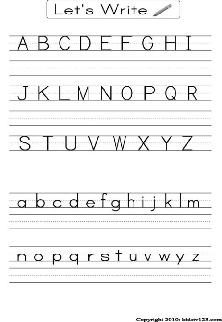 Free A to Z Handwriting Practice Worksheets PDF Download