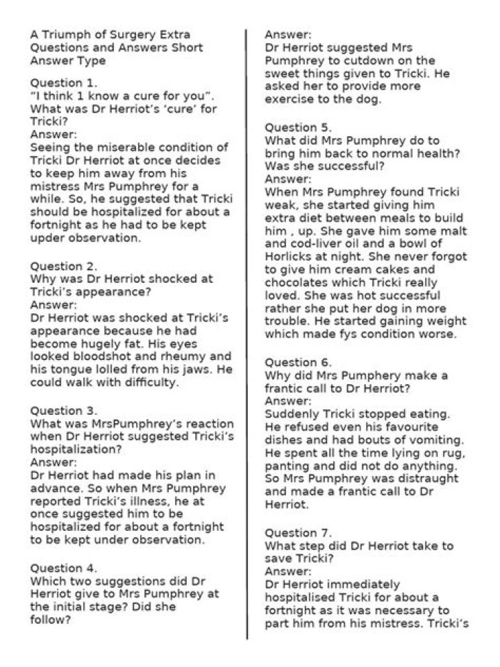 A Triumph of Surgery: Expert Q&A Answer PDF