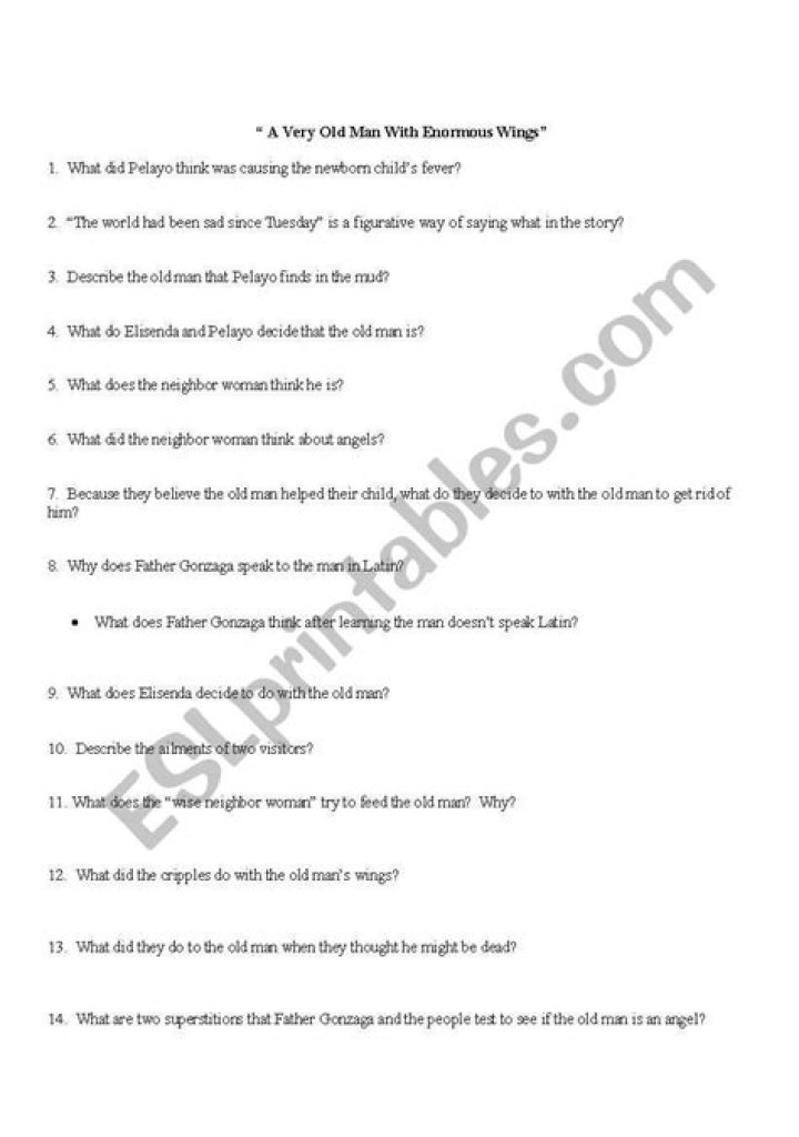 A Very Old Man with Enormous Wings: Answering the Ultimate Questions PDF