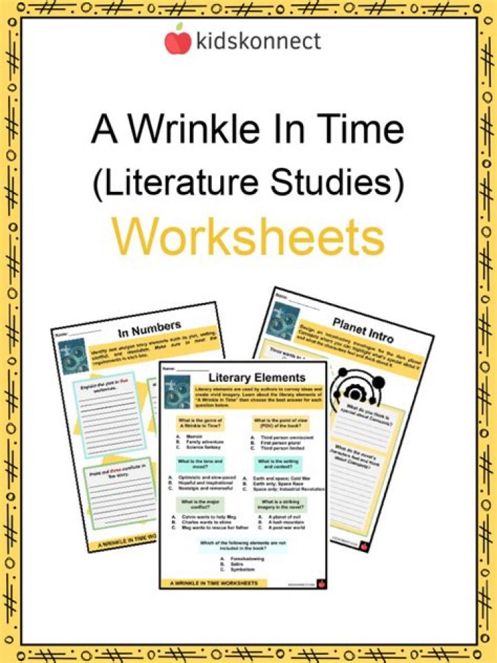 A Wrinkle in Time Worksheets PDF for Classic Sci-Fi Fans