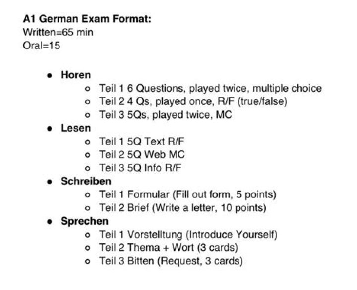 A1 German Exam Practice Test PDF: Instant Download