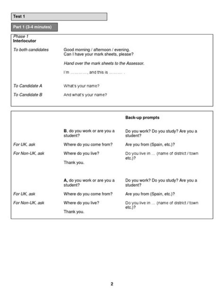 A2 Speaking Test PDF Download – Perfect Practice & Scoring Guide