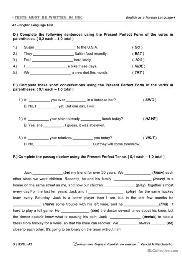 A2 Test English PDF: Practice & Pass Exam Easily