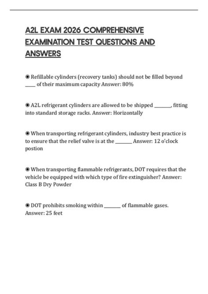 A2L Refrigerant Certification Test Answers PDF: Complete Guide