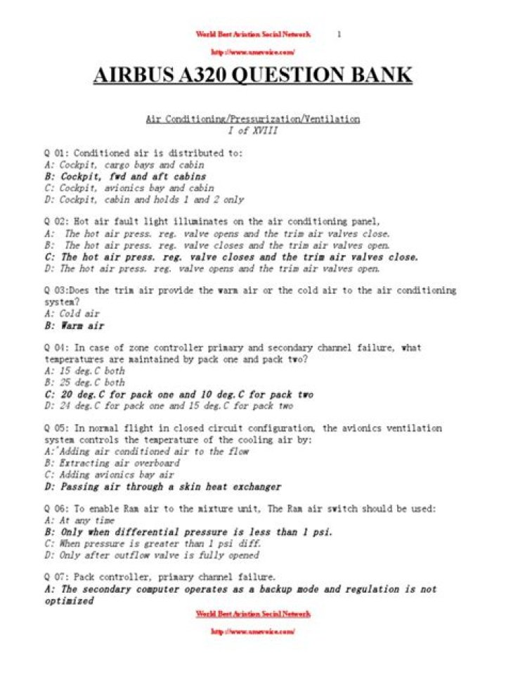 A320 Question Bank PDF – Master Airbus A320 Exam Prep