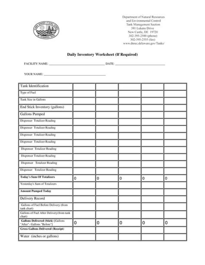 AA Daily Inventory Worksheet PDF – Streamline Stock Tracking