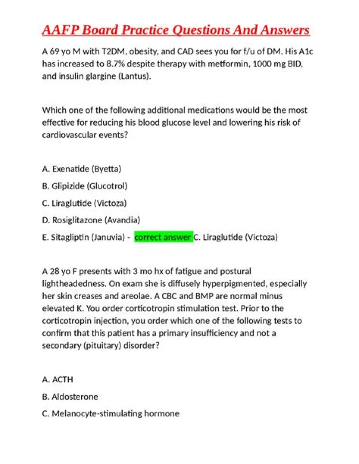 AAFP Board Exam Questions PDF – Practice & Preparation