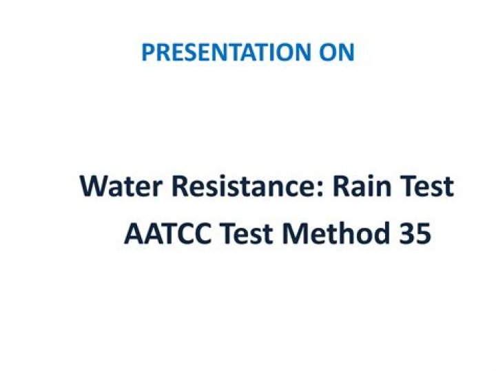 AATCC 35 Rain Resistance Test Procedure & PDF Report