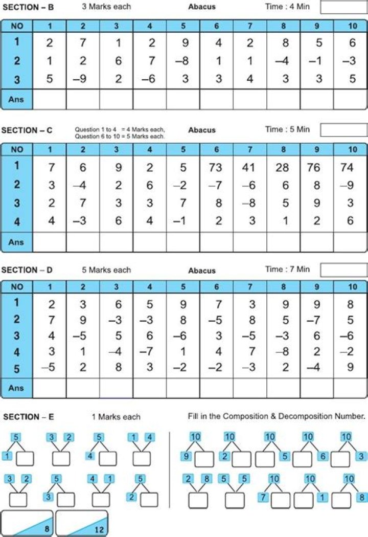 Free Abacus Worksheets for Level 4 PDF – Master Math Skills