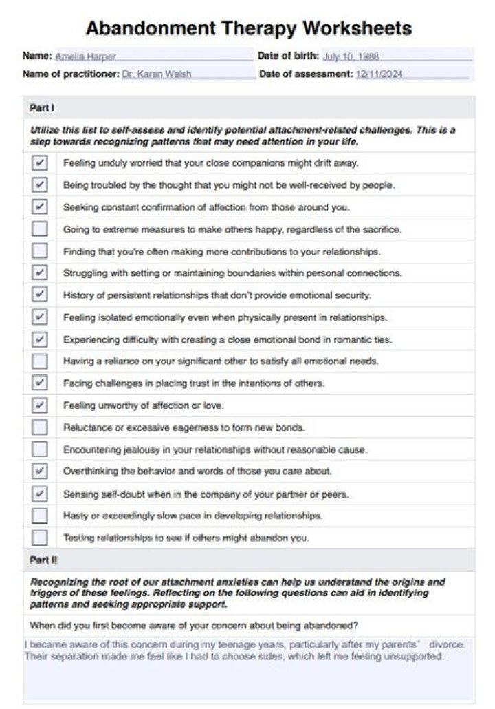 Abandonment Therapy Worksheets PDF: Heal Emotional Wounds Today