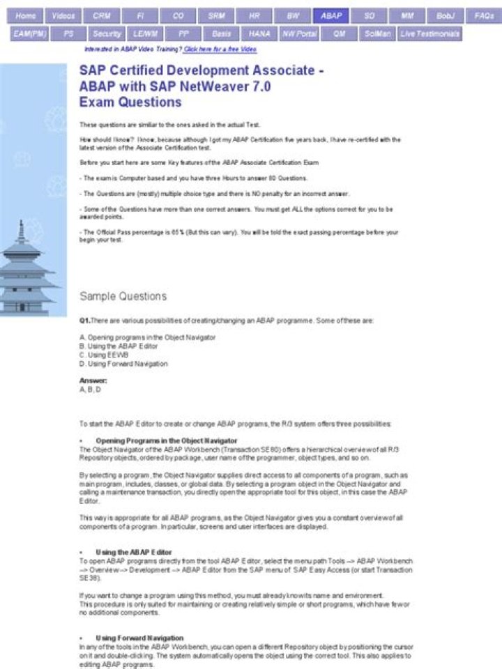 Master ABAP Certification: Download Free Practice Questions PDF