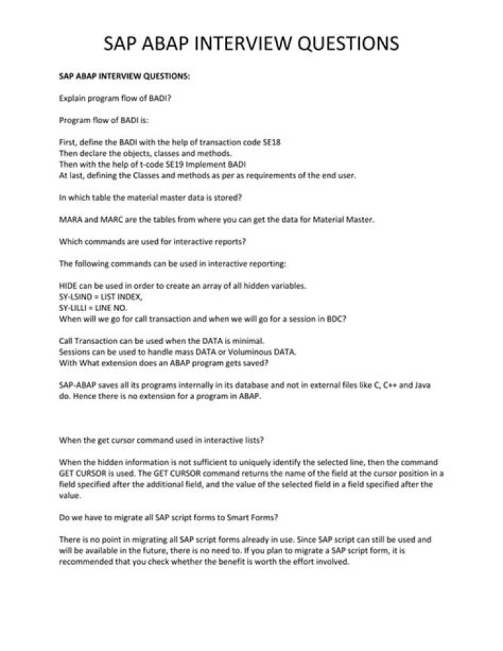 ABAP OOP Interview Questions PDF – Master Abap OOP Interview Prep