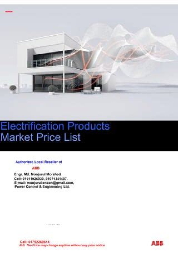 2019 Abb Price List PDF – Official Pricing Breakdown