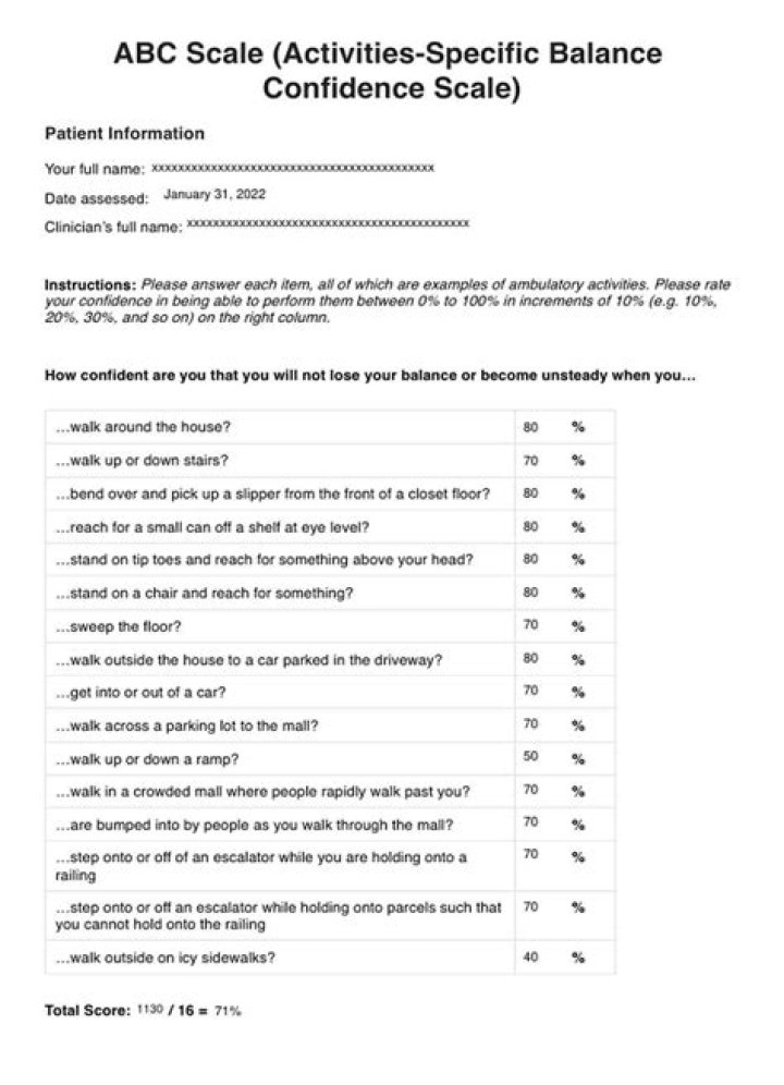 How to Perform ABC Balance Scale Test: Free PDF Guide