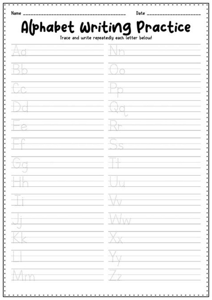 Free ABC Handwriting Worksheets PDF – Instant Printable Printable Handwriting Practice for Kids