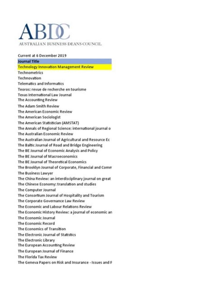 ABDC List of Journals PDF: Complete Directory for Academic Research