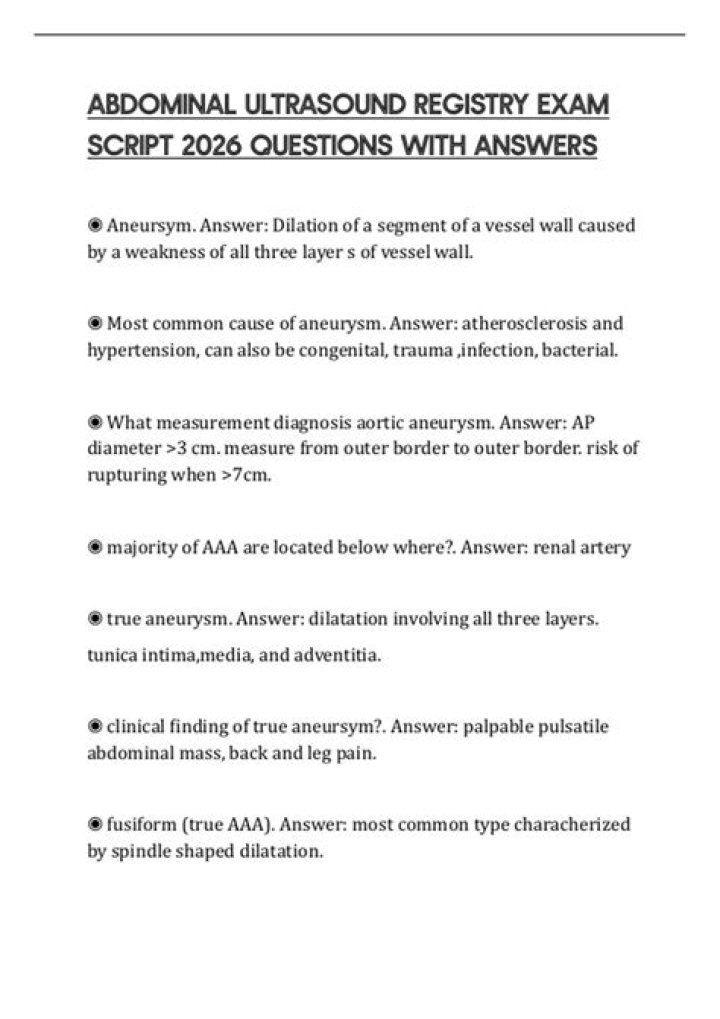 Abdominal Ultrasound Questions & Answers PDF: Expert Guide