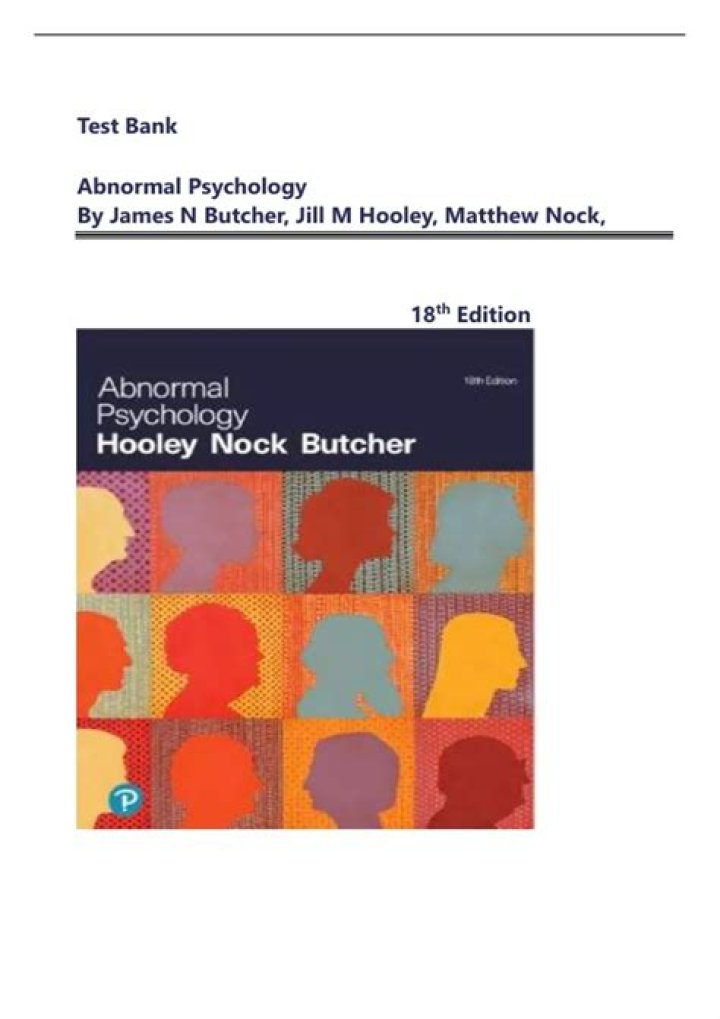 Abnormal Psychology Butcher Test Bank 15th Edition: Expert Exam Prep PDF