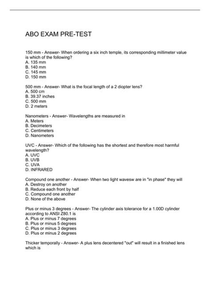 ABO Practice Test PDF Free – Download Now