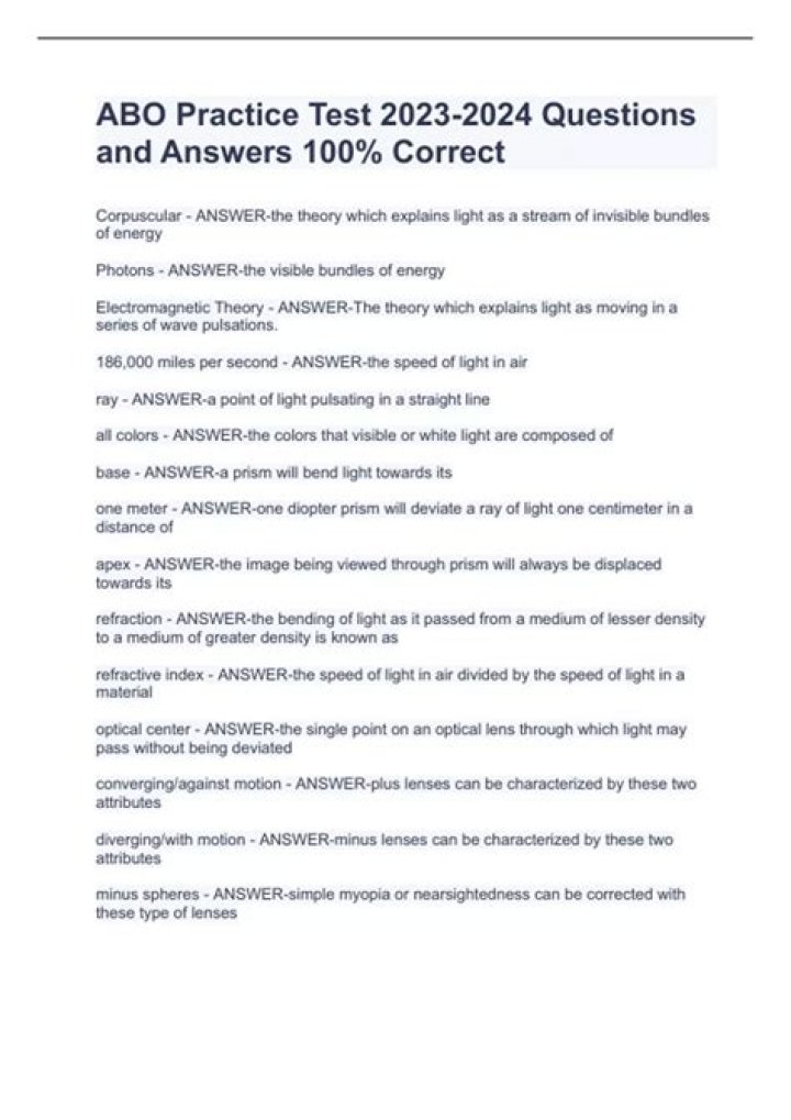 ABO Practice Test PDF: Free Download & Pass Your Exam