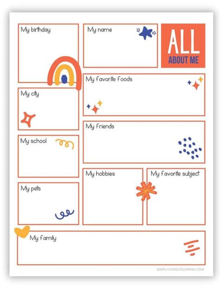 About Me PDF Worksheet for Personal or Professional Use