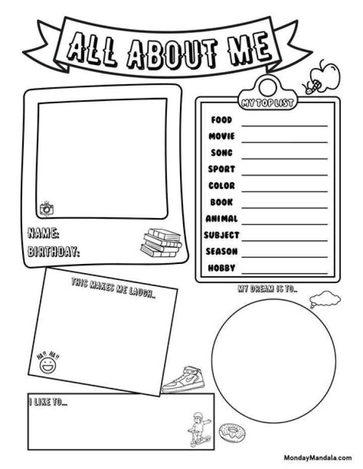 Download Your Free About Me Worksheet PDF
