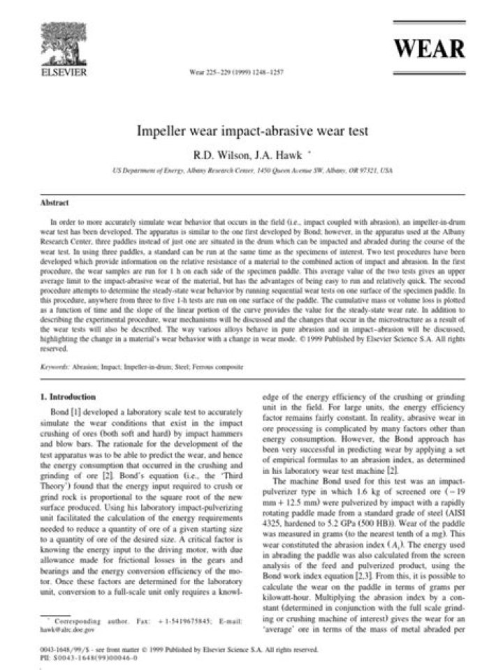 Abrasive Wear Test PDF: Essential Guide & Performance Analysis
