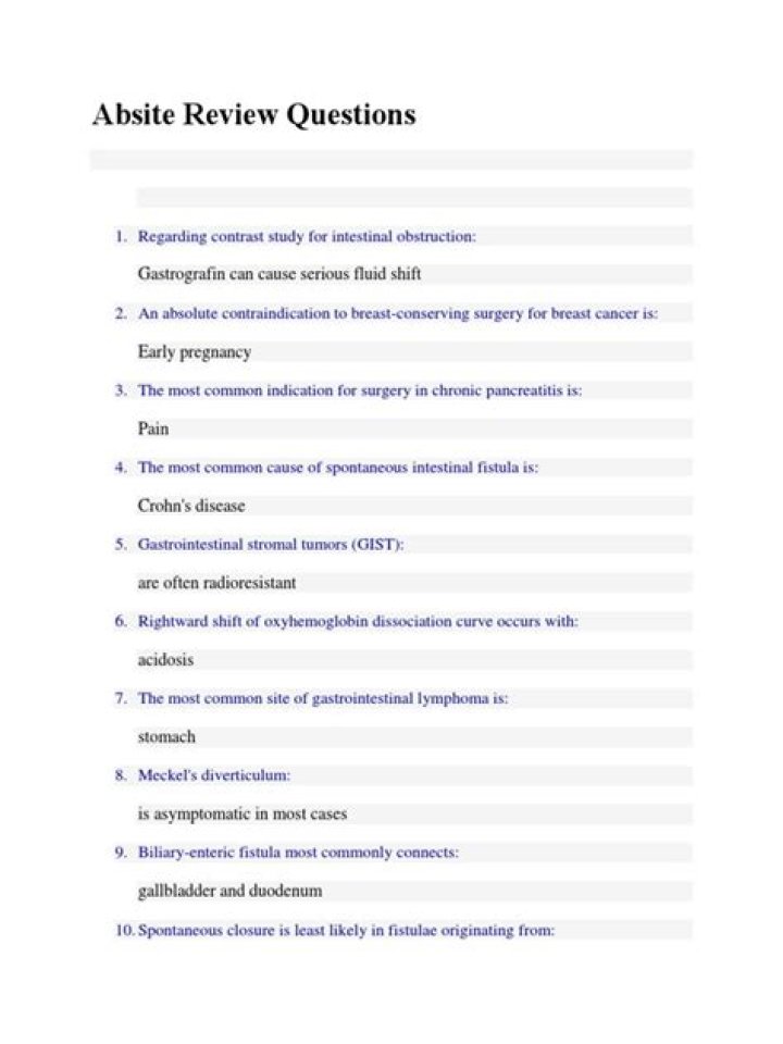 Absite Review Questions PDF: Essential Checklists & Answers