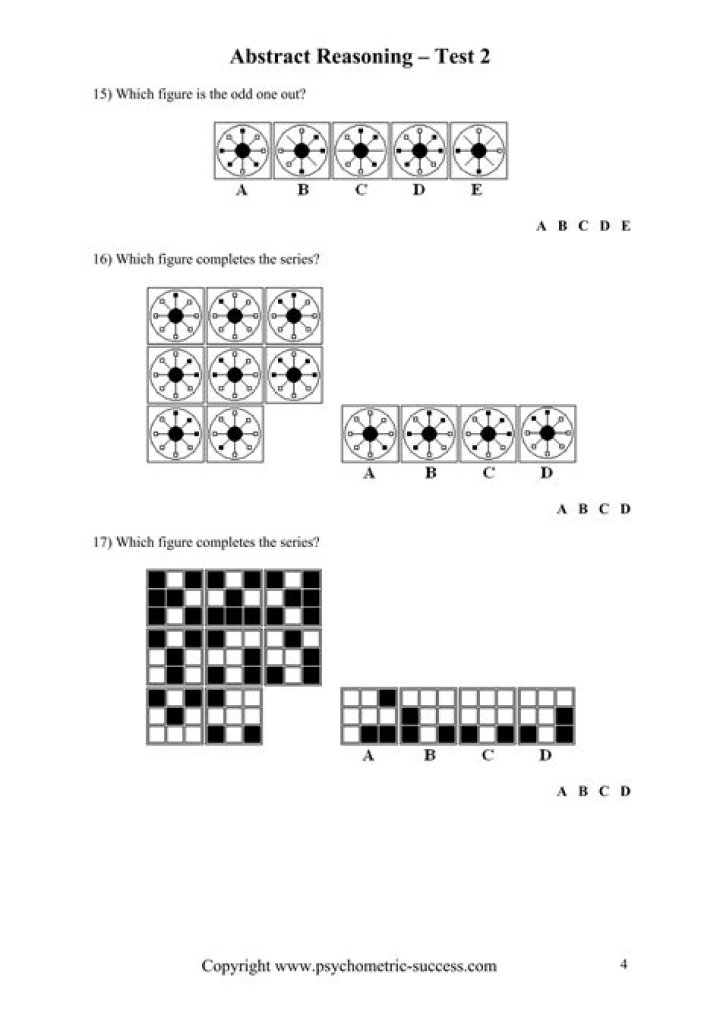 Abstract Reasoning Psychometric Test PDF: Practice & Evaluation Guide