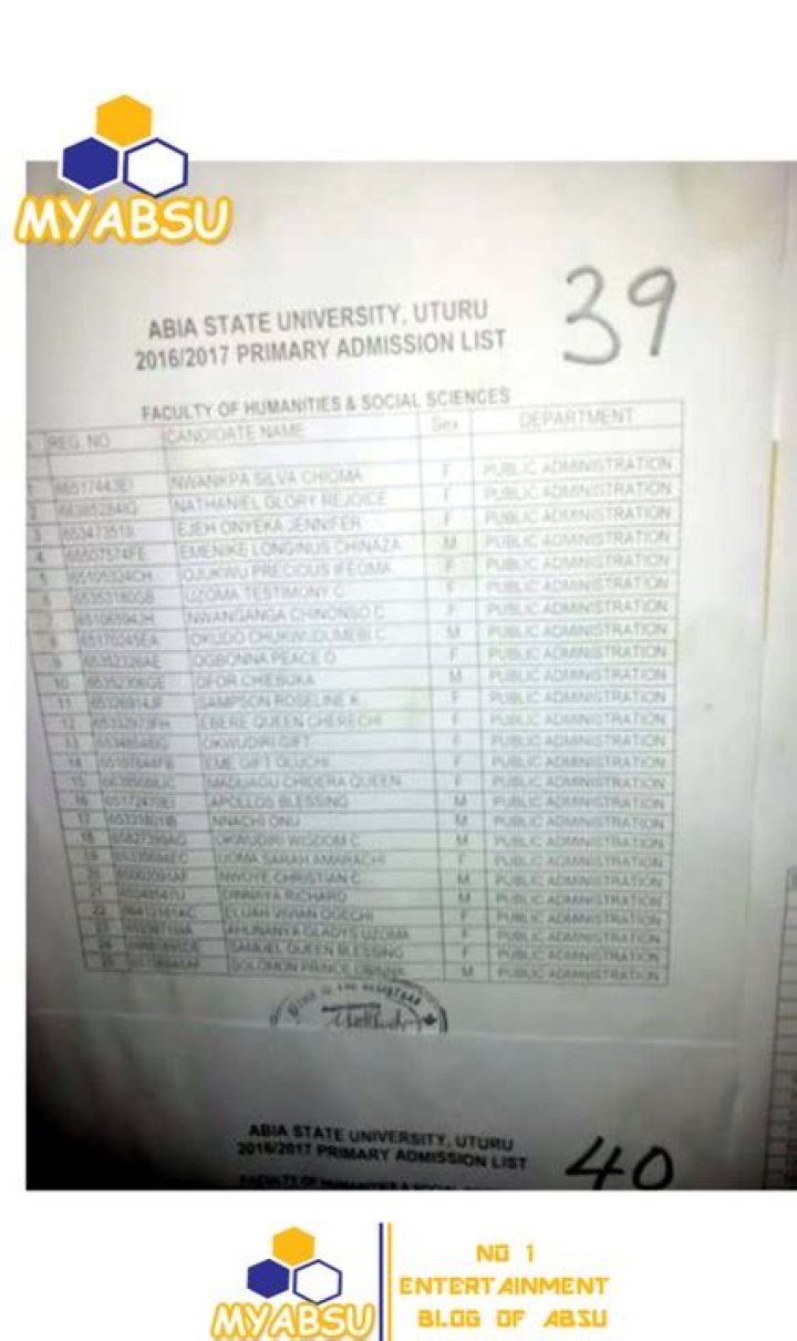 Absu Admission List 2017 PDF – Full Download & Verification