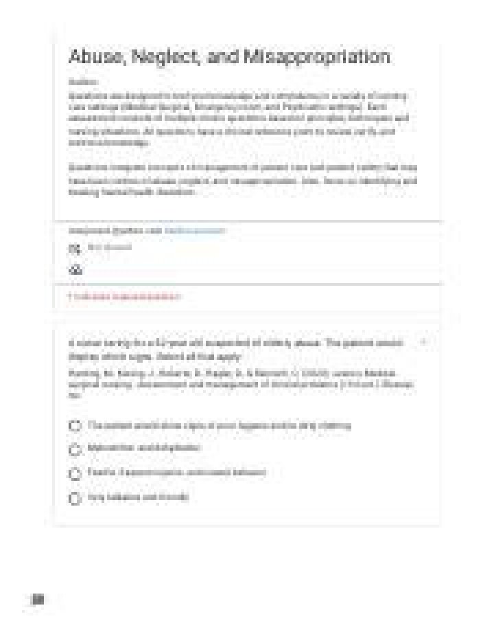 Abuse Neglect and Misappropriation Test Answers PDF – Official Study Guide