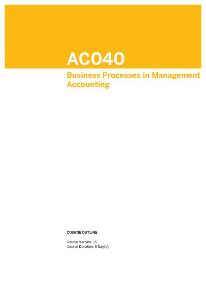 AC040 Business Processes in Management Accounting: Comprehensive PDF Guide