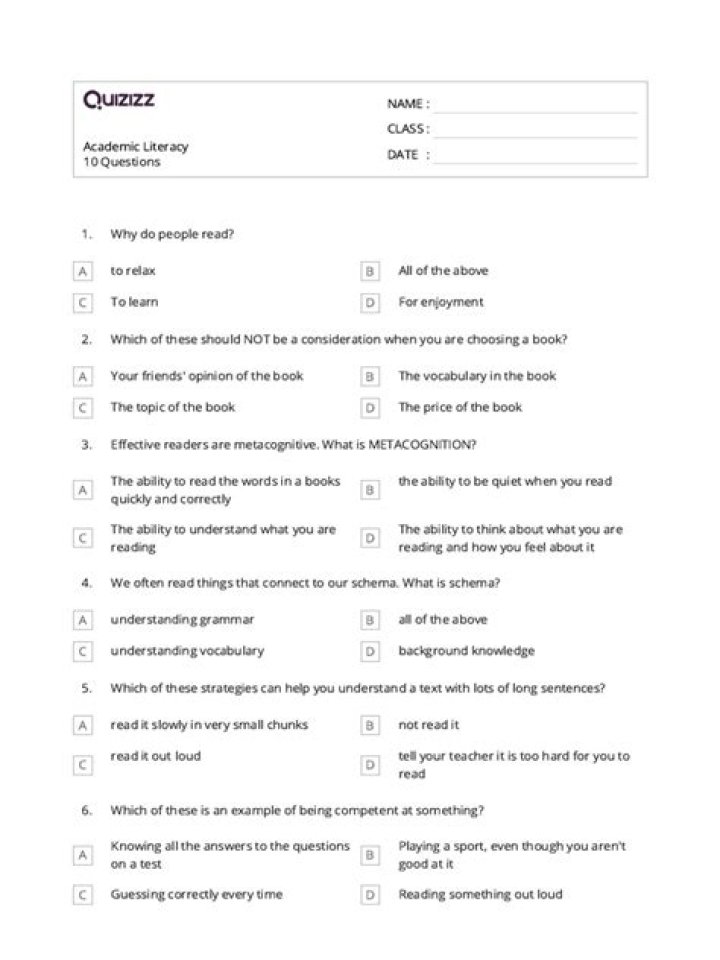 Free Academic Literacy Test PDF – Download Now