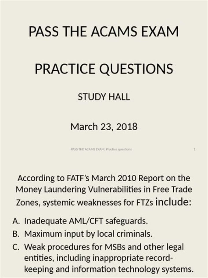ACAMS Questions & Answers PDF: Expert Guide & Practice Test