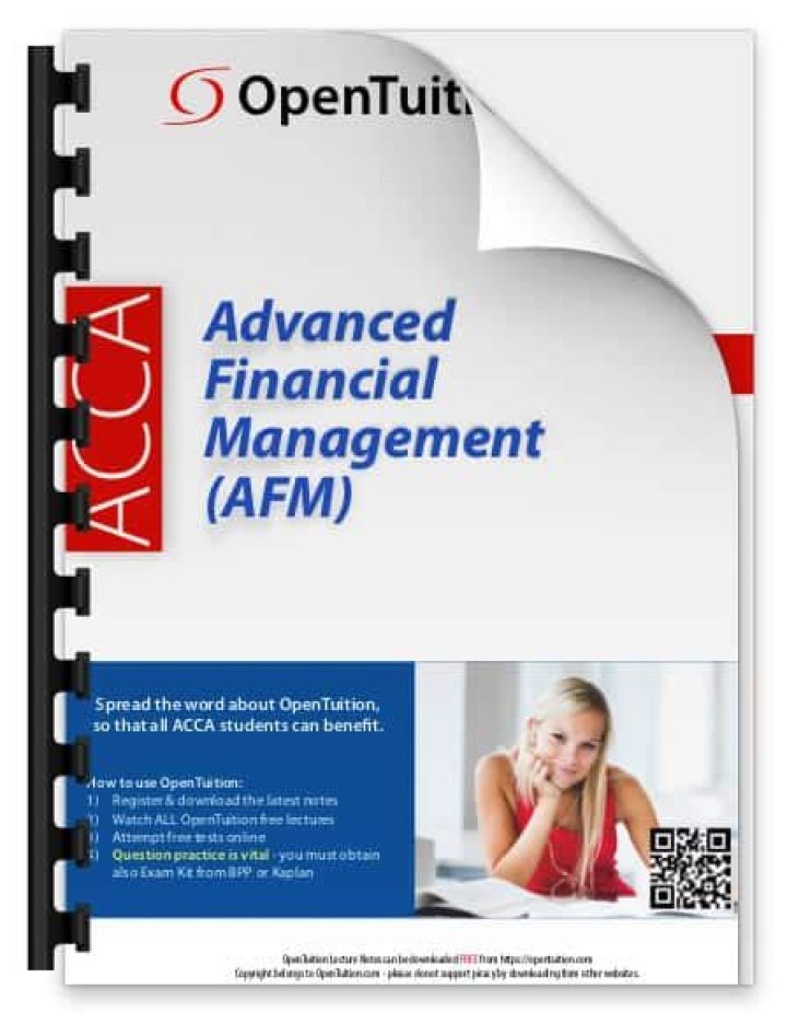 ACCA Advanced Financial Management Notes PDF – Complete Study Guide