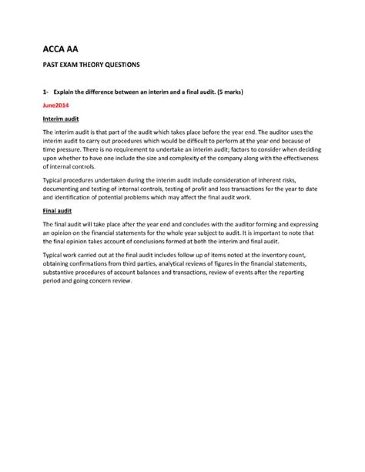Acca Auditing Questions & Answers PDF – Expert Guide