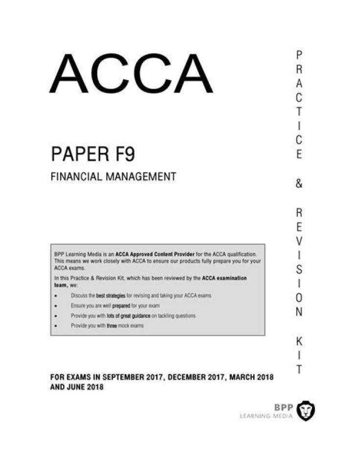 Acca F9 Past Questions & Answers PDF – Download Exam Success