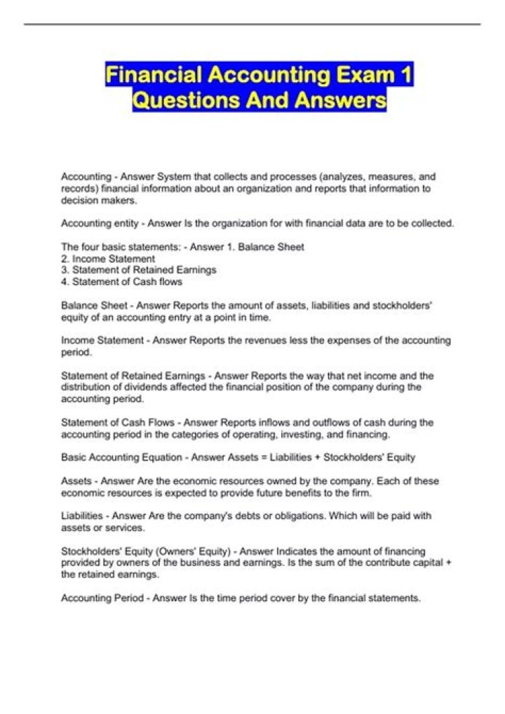 ACCA Financial Accounting Questions & Answers PDF: Expert Study Guide
