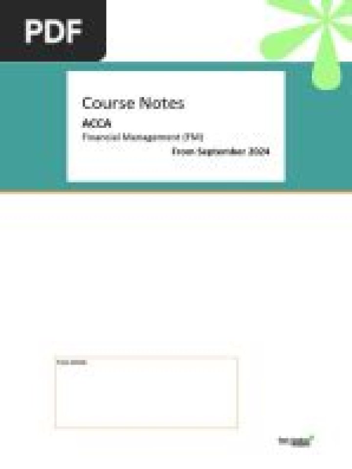 ACCA Performance Management Notes PDF: Essential Study Guide & Key Insights