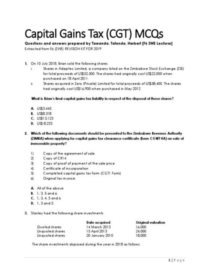 ACCA Taxation Questions and Answers PDF – Expert Guide