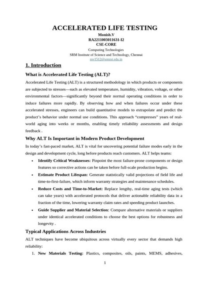 Accelerated Life Testing PDF: Reliable Results in Minutes