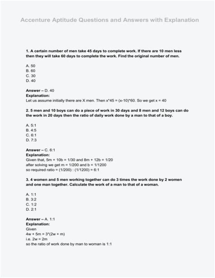 Accenture Aptitude Questions & Answers PDF – Download Now for Success